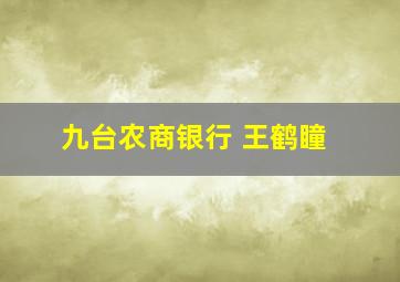 九台农商银行 王鹤瞳